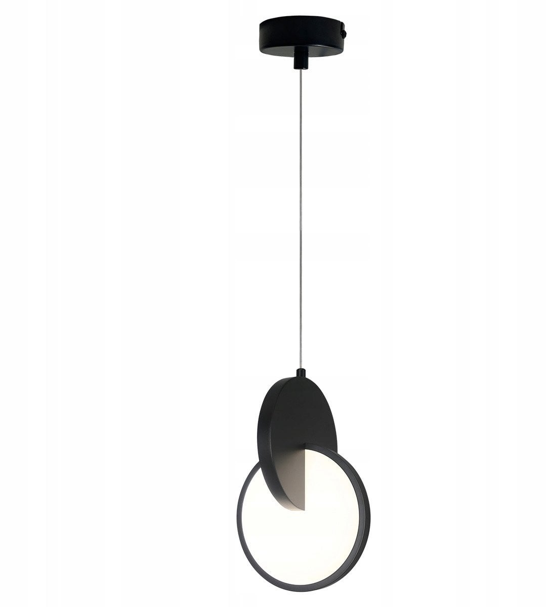 Light Prestige LED Hanglamp Circlo Ring - Wit, Chroom, Zwart - B/D/H: 120 x 18 x 2 cm