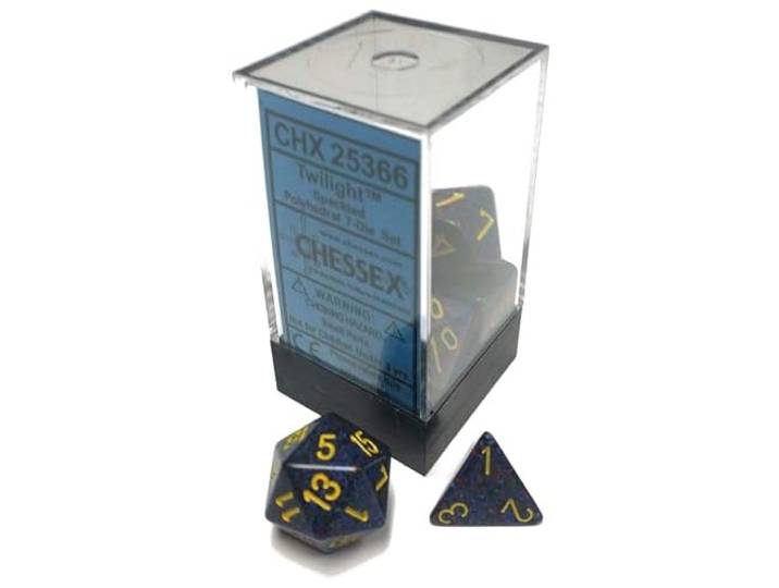 Chessex Speckled Poly 7 Dice Set: Twilight