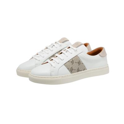 Sneaker JOOP "mazzolino lista 1.0 coralie sneaker yd6", Herren, Gr. 44, weiß (beige), Rindsleder, Basic, Schuhe Sneaker