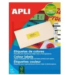 Apli, Etiketten, Adress-Etiketten, 70 x 35 mm, neonrot