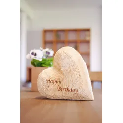 Holzherz "Happy Birthday"