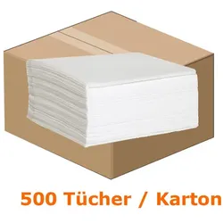 Nordvlies WIPEX-SENSITIV Wisch-Poliertuch weiß 40 x 38 cm Karton je 10 x 50 Tücher Z-gefaltet, lösungsmittelbeständig