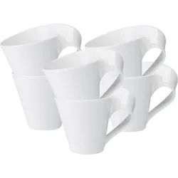 Villeroy & Boch, Tasse, Multipack NewWave Caffè Becher mit Henkel klein - 6 Stück (250 ml, 6x)