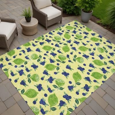 Addison Rugs Machine Washable Indoor/ Outdoor Citrus Berry Chantille Rug
