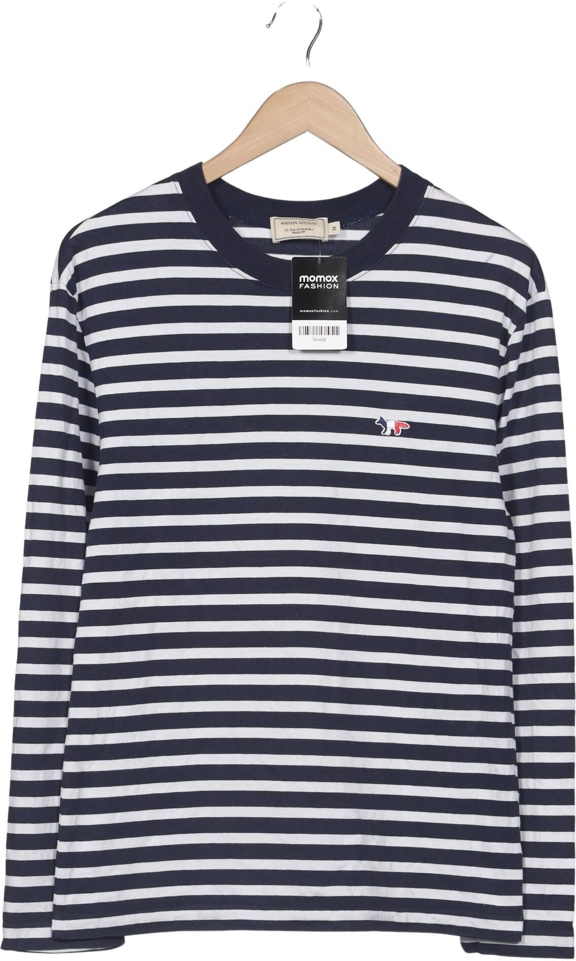 Maison Kitsune Herren Langarmshirt, Mehrfarbig, Gr. M, Baumwolle - Second Hand