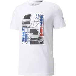 Puma, Herren, Sportshirt, BMW MMS Car Graphic Tee-531194 (S), Weiss