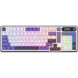 Royal Kludge RK S98 Blackberry, beigefarbener Schalter, US (US, Kabelgebunden, Kabellos), Tastatur, Beige