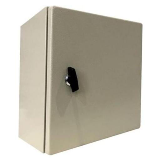 RS PRO Stahl Wandgehäuse Grau IP66, HxBxT 300 mm x 300 mm x 150mm (2229362)