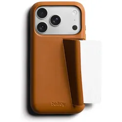 Bellroy 3 Card Leder Hülle iPhone 18/17 Pro, Smartphone Hülle, Braun