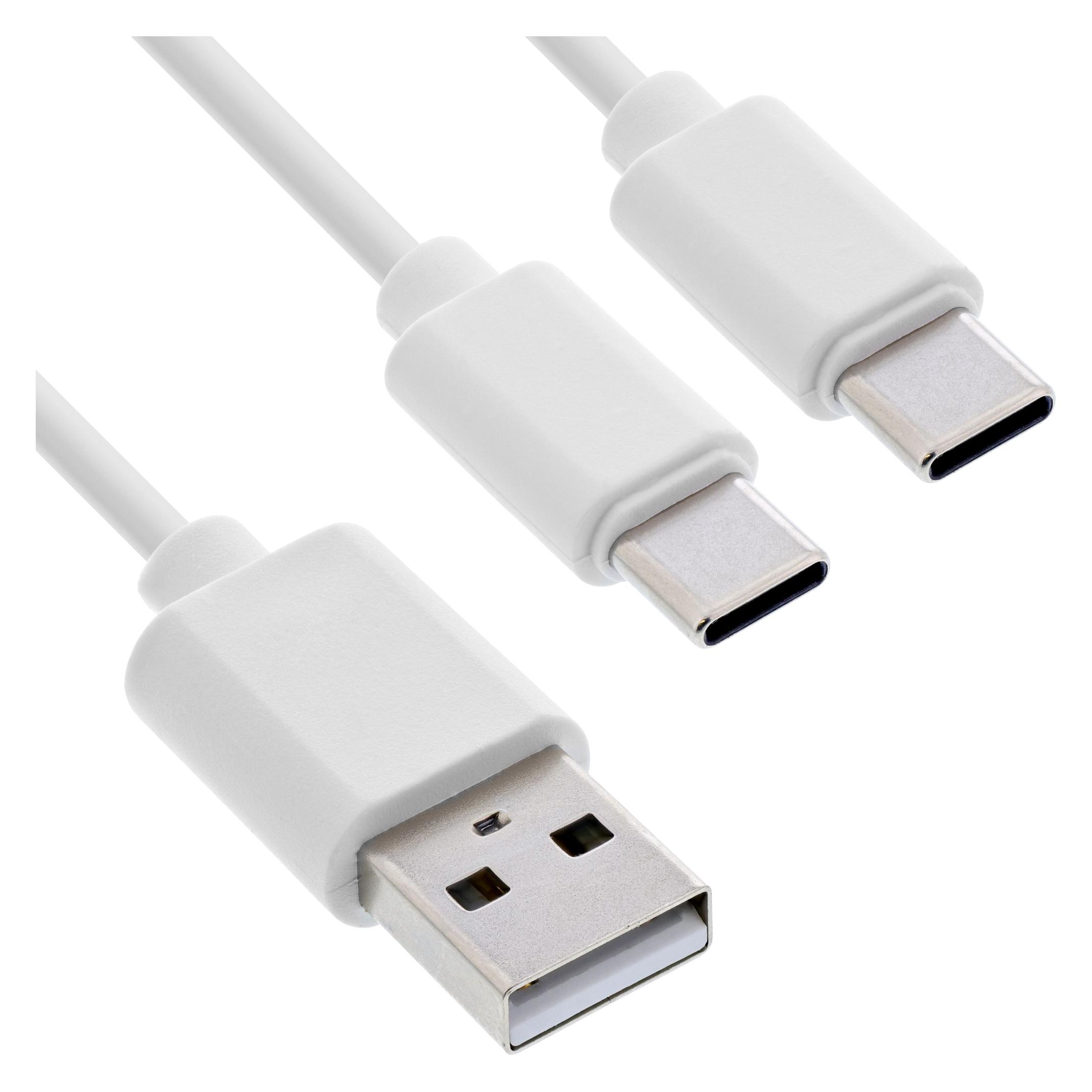 InLine USB 2in1 Y-Ladekabel (1 m, USB 2.0, 25 W) (35121W)