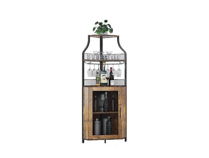 Buffet coin style industriel grande capacité porte maille porte-bouteille rétro