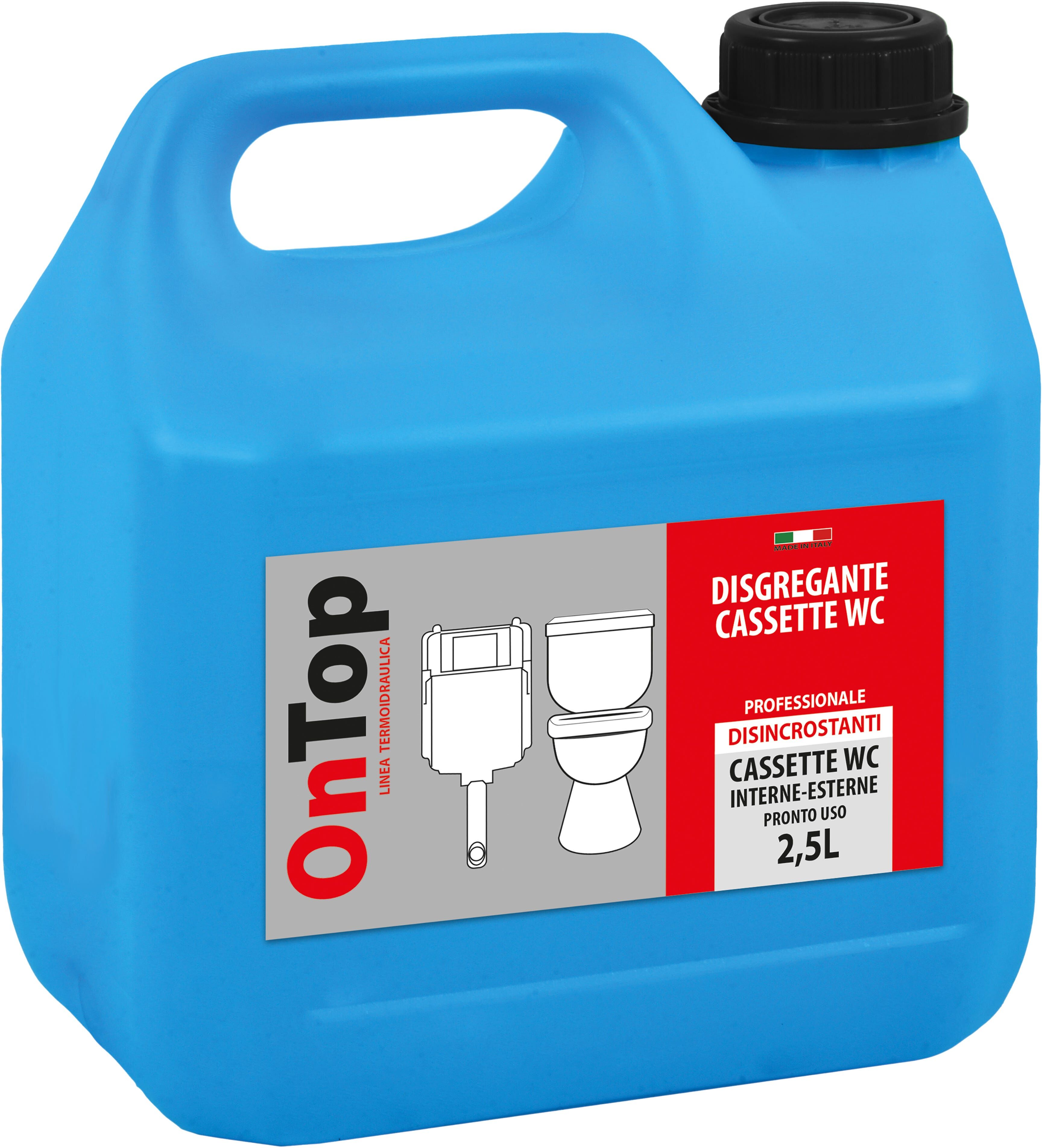 Tecnomat DISINCROSTANTE ON TOP 2,5 l TRATTAMENTO ANTICALCARE PER CASSETTE WC INCASSO ED ESTERNE