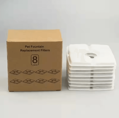 Inspire Picks Square Cat Water Fountain Filter Replacement Cat Water Fountain Filters For Fresh, Clean Pet Drinking Water 8pcs