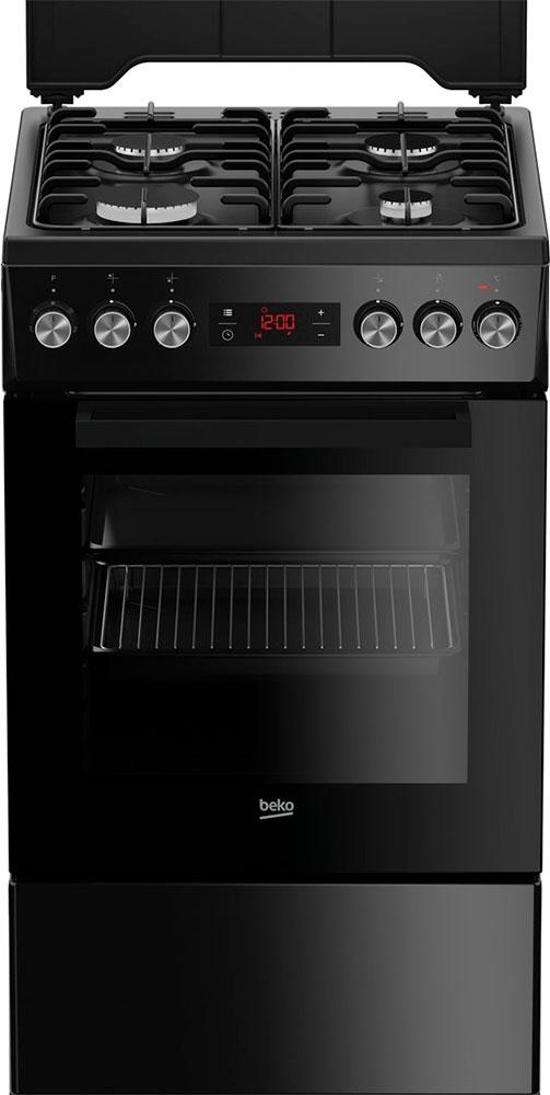 Beko FSE52321DBD, Freistehender Herd, Schwarz, Drehregler, Berührung, LED, Boden, Metall