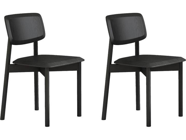 Esszimmerstuhl OTTO HOME Grelia , schwarz, B:49cm H:78cm T:65cm, Massivholz, Stühle, Esszimmerstuhl, natürliche warme Eichenoptik, in zwei Farben, Sitzhöhe 46 cm