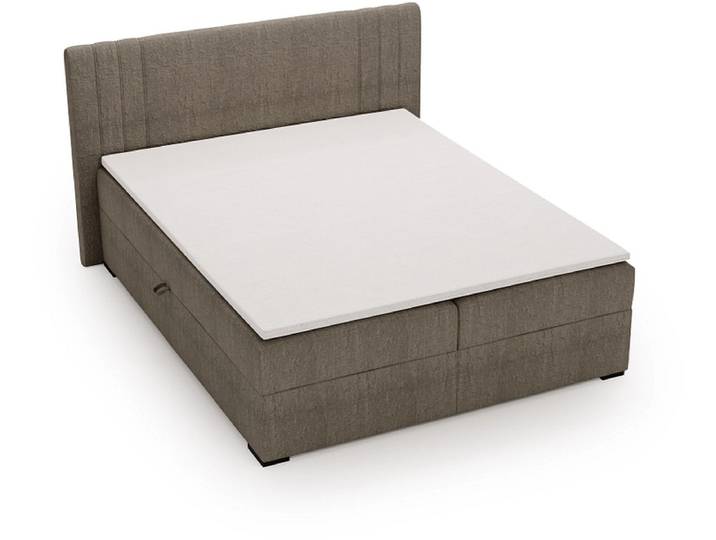 Boxspringbett PARIS cappuccino 140x200cm halbfest