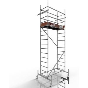 Altec Gerüst Rollfix 500, Arbeitshöhe 5m, Standardtraverse mit Ø 125mm Rollen