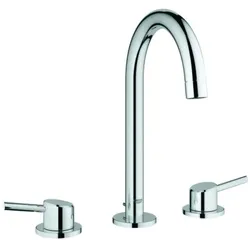 Grohe Concetto 3-Loch-Waschtischbatterie, L-Size, Ausladung 153mm, Zugstangen-Ablaufgarnitur, 20216001