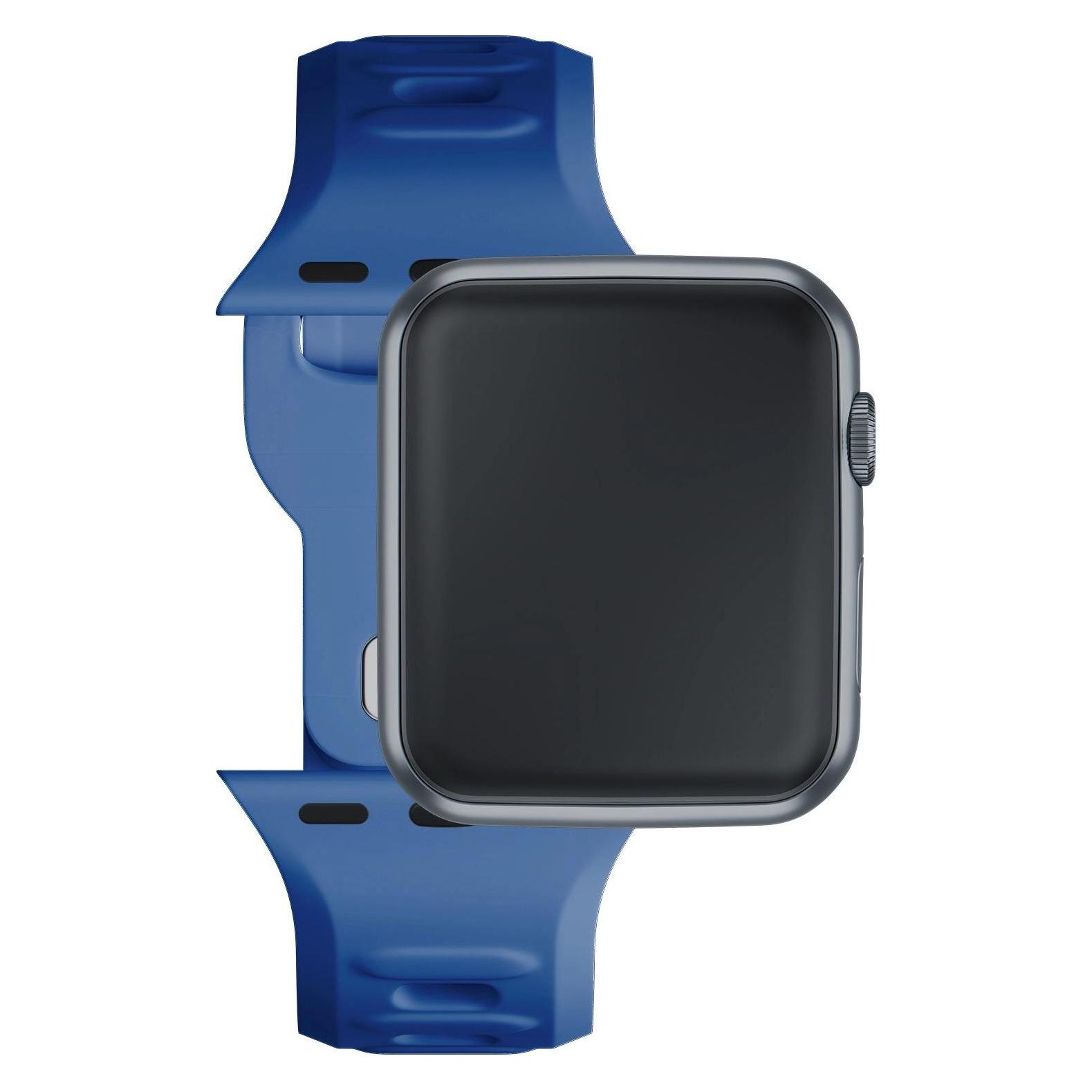 3MK Silicone Watch Strap Niebieski/Blue dla Apple Watch 38/40/41mm (Silicone, Stainless Steel) (5903108565585)