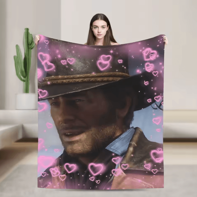 Inspire Curations Arthur Morgan Soft Flannel Throw Blanket 114jdt106 50x60in(130cmx150cm)