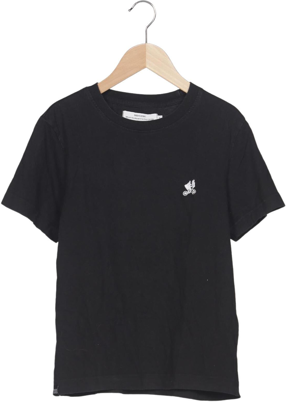 Dedicated Damen T-Shirt, Schwarz, Gr. S, Baumwolle - Second Hand