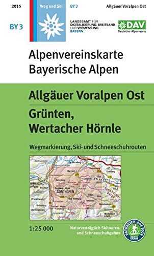 Landesamt für Digitalisierung, Breitband und Vermessung - Allgäuer Voralpen Ost, Grünten, Wertacher Hörnle: Topographische Karte, mit Wegmarkierungen, Ski- und Schneeschuhrouten (Alpenvereinskarten) - Preis vom 09.10.2026 07:28:09 h