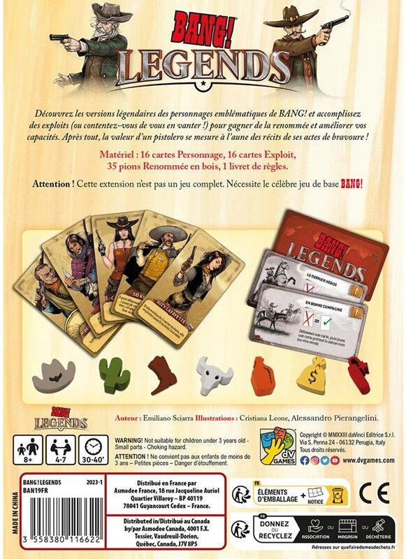 Da Vinci Giochi Extension Bang ! Legends