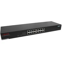 Longshine Switch 16x GE GS9116-A (16 Ports), Netzwerk Switch, Schwarz