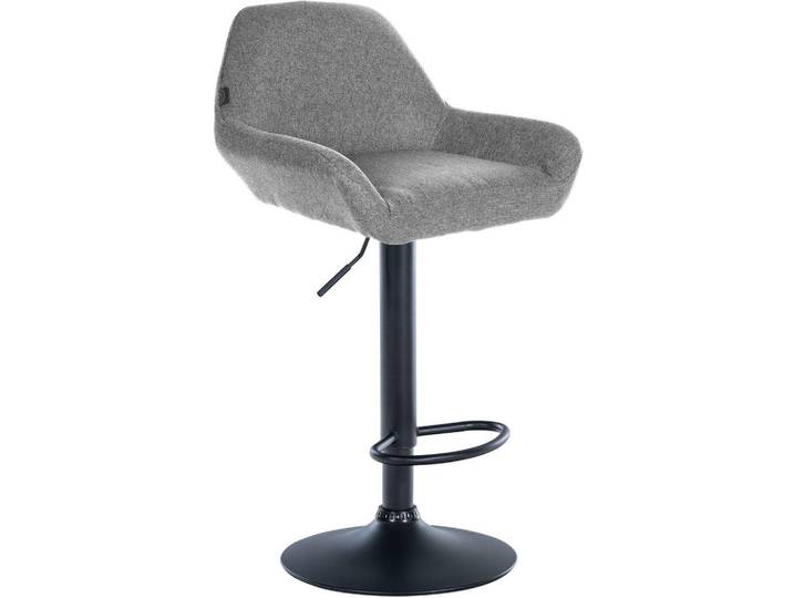 CLP Barhocker Stoff Grau, Metall, 51x89x52 cm, Esszimmer, Barmöbel, Barhocker