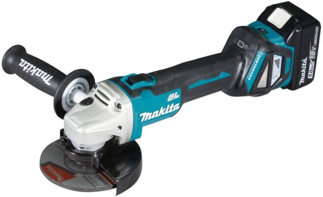 Meuleuse d'angle sans fil Makita DGA511RTJ, 18 V / 5 Ah, 2 batteries + chargeur en MAKPAC (DGA511RTJ)