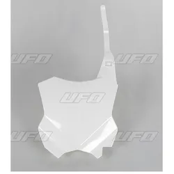 UFO, Motorrad Zubehör, UFO-Nummernschild für Kawasaki KXF 250 '17-'26, KXF 450 '16-'26, weiss – ersetzt durch KA04738K047