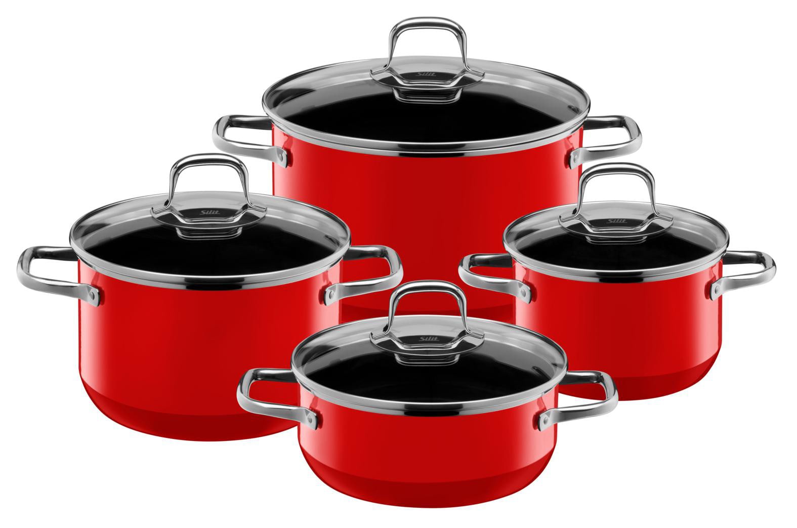 Silit Silargan Elegance Topf-Set 4-teilig Red
