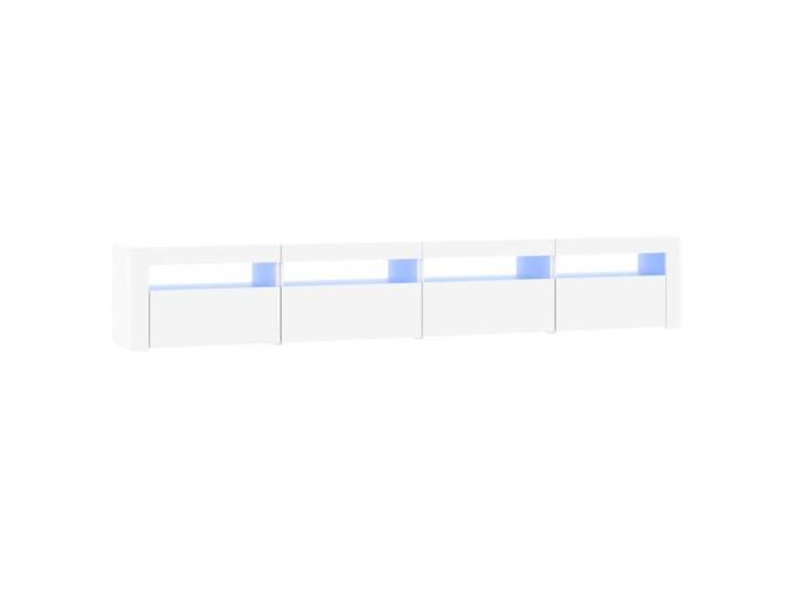 ZERODIS Meuble TV avec lumières LED Blanc 240x35x40 cm A3152762 HB022