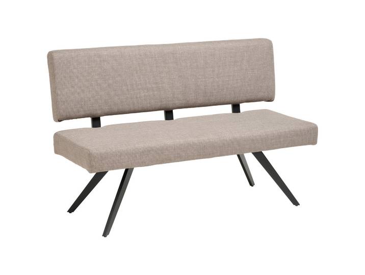 Livetastic Sitzbank, Hellgrau, Metall, 3-Sitzer, 140x90x62 cm, Esszimmer, Bänke, Sitzbänke