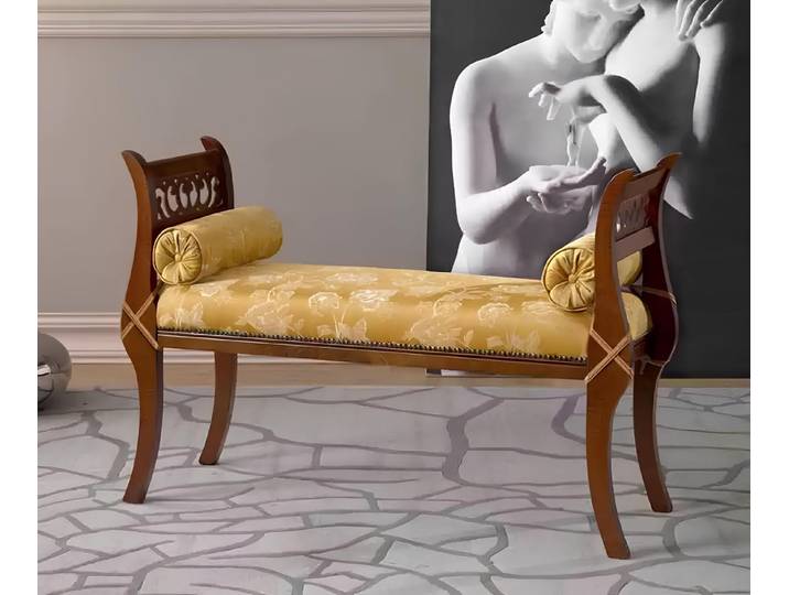 Xlmoebel Sitzbank Luxus Polsterbank aus Textil im klassischen Design (1-St., Sitzbank), Hergestellt in Europa