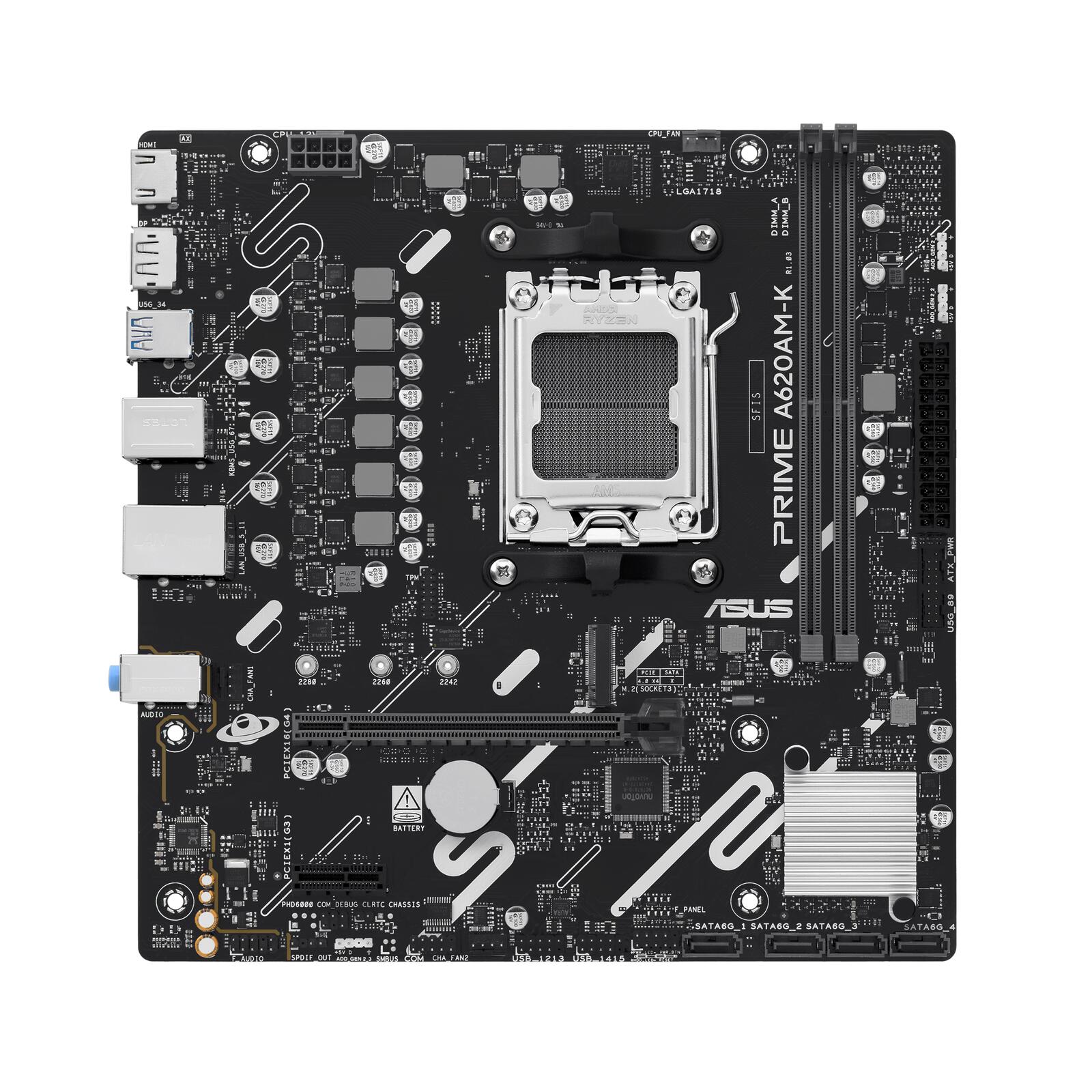 ASUS PRIME A620AM-K mATX-Mainboard 90MB1GX0-M0EAY0