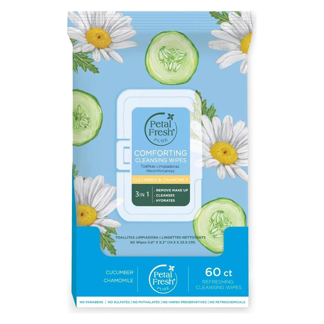 Petal Fresh - Pure Comforting Cucumber & Chamomile Cleansing Wipes (Reinigungstücher Gesicht) (PF70341)