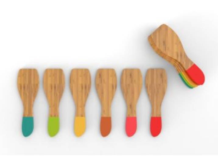 Pebbly - Spatule De 6 Spatules A Raclette