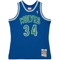 Mitchell & Ness, Herren, Fussballtrikot, trikot innesota tiberwolves dark swingan isaiah rider jr 1993/94 (M), Blau