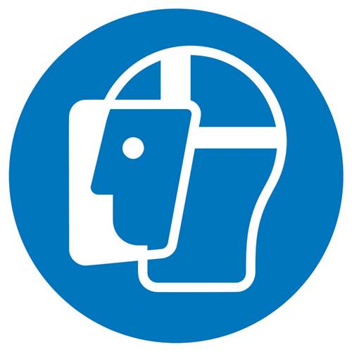 Gebotsschild Gesichtsschutz benutzen, Hygiene und Abstand Aluminium (Ø) 200mm ISO 7010 1St.