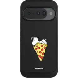Nivocase Hülle für Google Pixel 10 Handyhülle NIVOcore Case Schwarz Pizza Peanuts Snoopy (Google Pixel 10), Smartphone Hülle, Schwarz