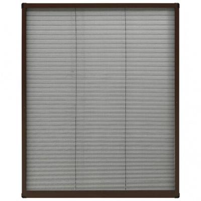 vidaXL Insektenschutz-Plissee für Fenster Aluminium : Farbe - Braun, Größe - 60 x 80 cm