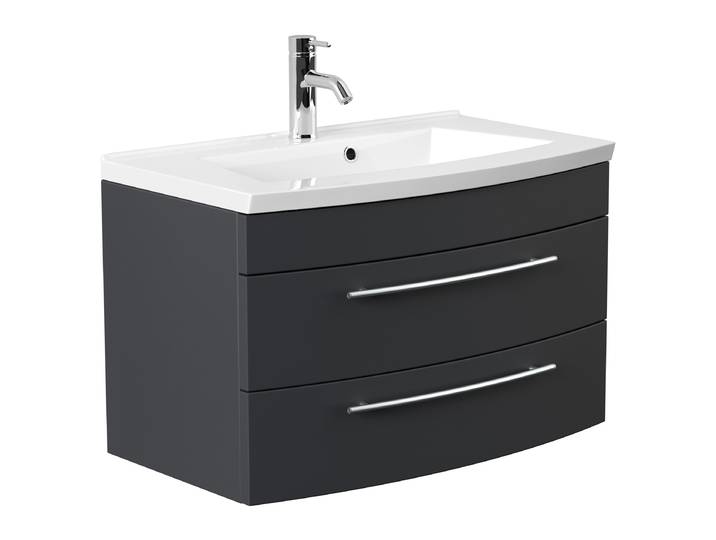 Meuble vasque Luna 82cm Gris/Graphite