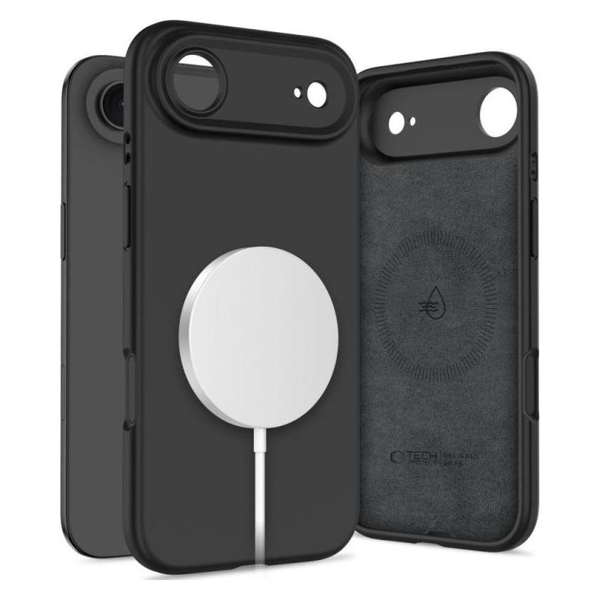 Tech-Protect Silikon MagSafe Hülle für iPhone 17 Air - Schwarz (Apple iPhone 17) (199057)