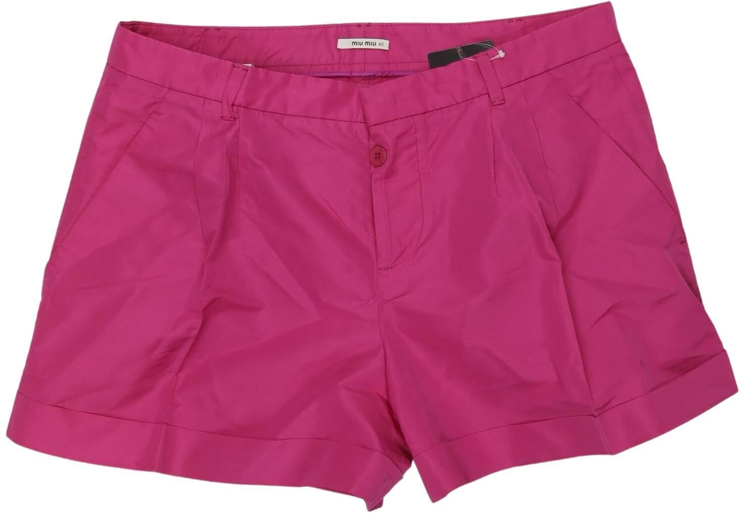 Miu Miu Damen Shorts, Pink, Gr. EU 34 (IT 40), Synthetik / Viskose - Second Hand