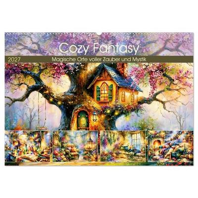 Cozy Fantasy. Magische Orte voller Zauber und Mystik (Wandkalender 2027 DIN A2 quer), CALVENDO Monatskalender