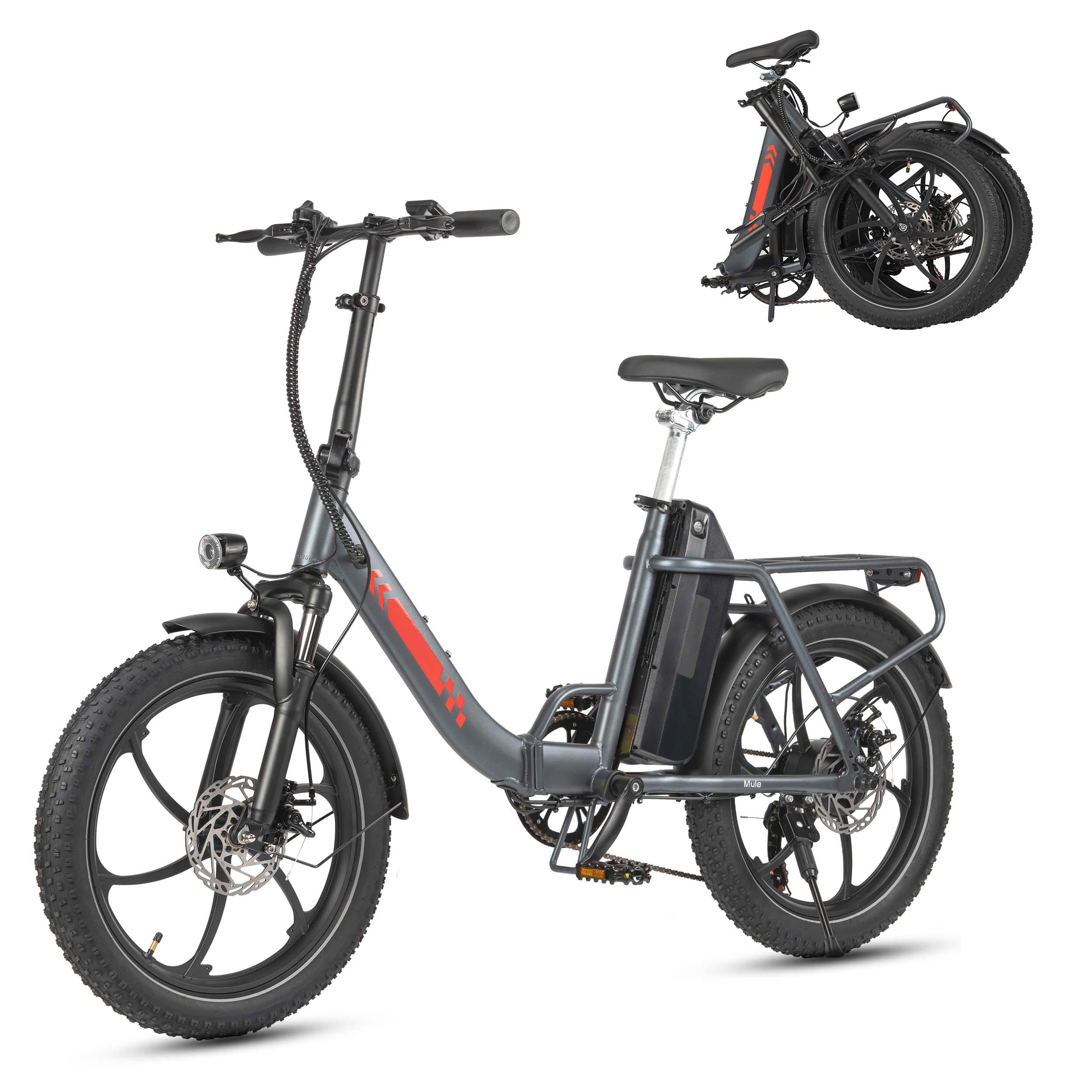 Mule 20 Zoll faltbares E-Bike, kompakt & leicht zu transportieren, Tiefeinsteiger, 48V 20Ah, bis 70 km, 7-Gang