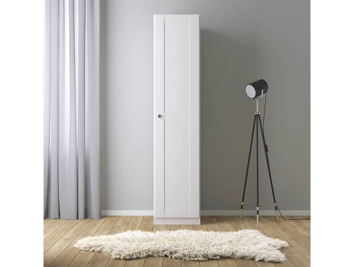 Drehtürenschrank Landhaus I 47 x 197cm Weiß