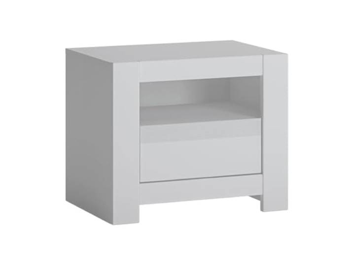 Nachtschrank Nachttisch Nachtkommode Schublade weiß modern 54x46x42,2 cm