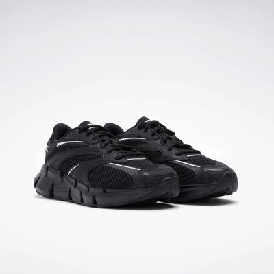 Laufschuh REEBOK "ZIG HYPNOTICA", Damen, Gr. 38,5, schwarz (schwarz, schwarz, schwarz), Synthetik, Textil, Schuhe Laufschuh, mit Floatride Fuel-Foam und Zig Geometry für energiegeladene Dämpfung